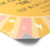 Poster Premier voyage autour du Soleil Retro Boho Sun Wel (Coin)