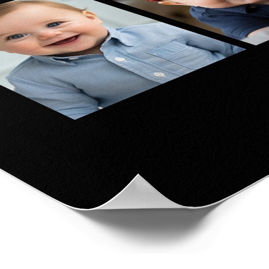 Poster Première année du bébé Collage changer de couleur  (Coin)