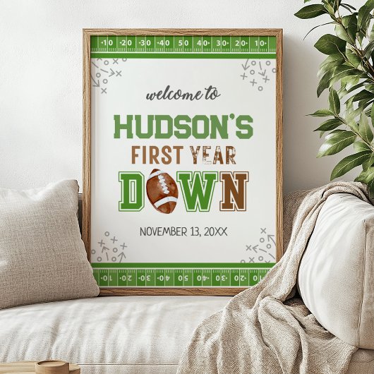 Poster Première année Football bas 1er anniversaire Affic