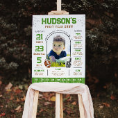 Poster Première année Football bas 1er anniversaire Jalon