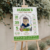 Poster Première année Football bas 1er anniversaire Jalon