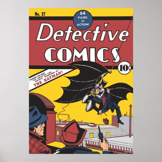 Poster Première apparition Vintage de Batman (Devant)