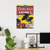 Poster Première apparition Vintage de Batman (Bureau à domicile)