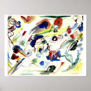 Poster Première aquarelle abstraite par Wassily Kandinsky
