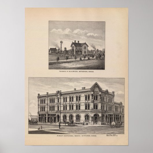 Poster Première banque nationale, Kansas (Devant)