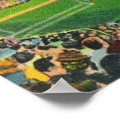 Poster Première base Bleachers Vue du terrain Crosley (Coin)