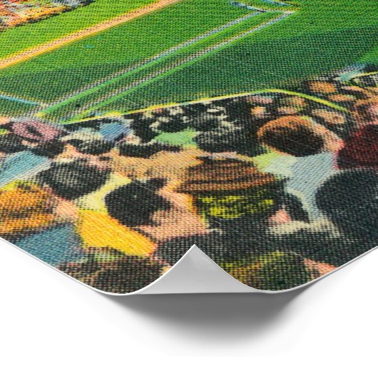 Poster Première base Bleachers Vue du terrain Crosley (Coin)