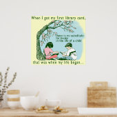 Poster Première carte de bibliothèque (Cuisine)