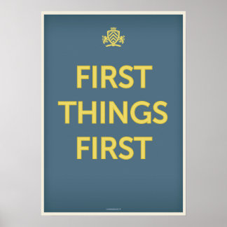 Poster Première chose