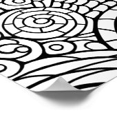 Poster Première chose Premier Motif Abstrait Colorage adu (Coin)