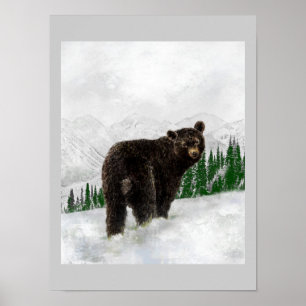 Poster Première chute de neige Black Bear Mountain Wilder