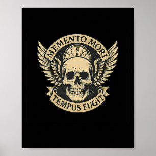 Poster Première citation de Memento Mori Tempus Fugit Lat