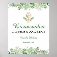 Première communion Bienvenue Cartel de Bienvenida