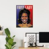 Poster Première dame Michelle Obama (Bureau à domicile)