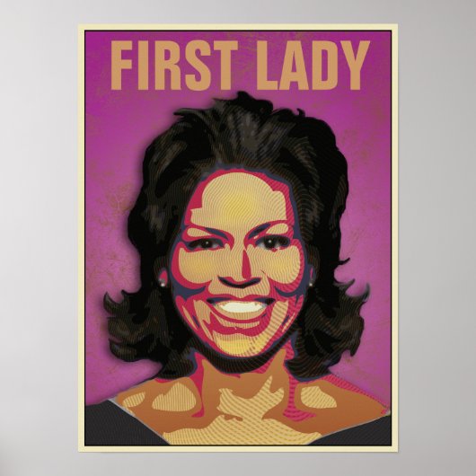Poster Première dame Michelle Obama - Customisée (Devant)