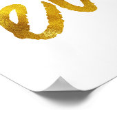 Poster Première Édition Citation Faux Gold Foil Metallic (Coin)