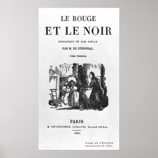 Poster Première édition de "Le rouge et le noir" (Devant)