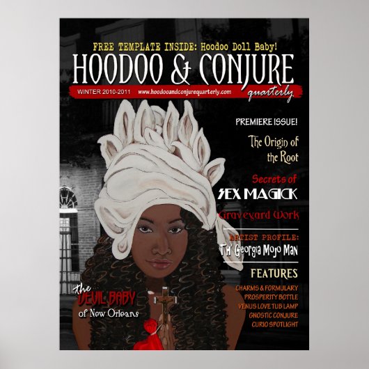 Poster Première émission trimestrielle Hoodoo and Conjure (Devant)