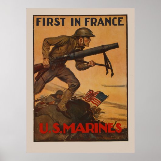 Poster Première En France - Marines Américaines (Devant)