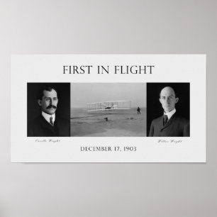 Poster Première En Vol - Les frères Wright