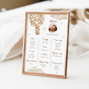 Poster Première étape de l'infographie de l'ours en peluc