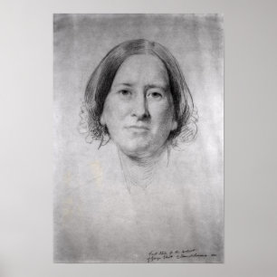 Poster Première étude pour le portrait de George Eliot