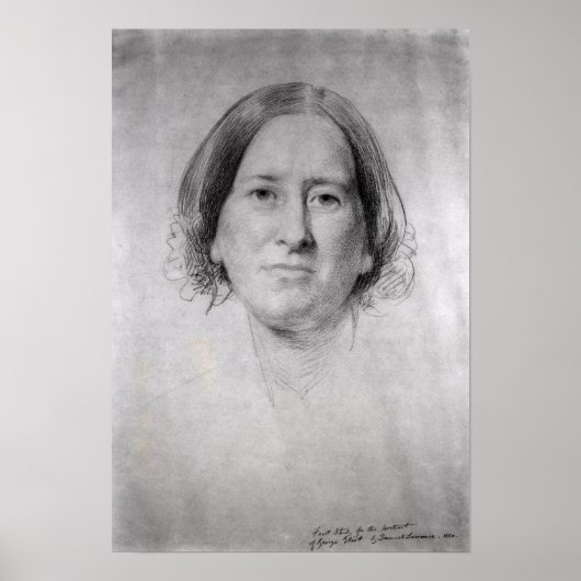 Poster Première étude pour le portrait de George Eliot (Devant)