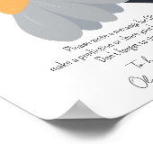 Poster Première fête d'anniversaire Chamomile Fleur migno (Coin)