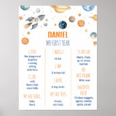 Poster Première fête d'anniversaire de l'espace astronaut (Devant)
