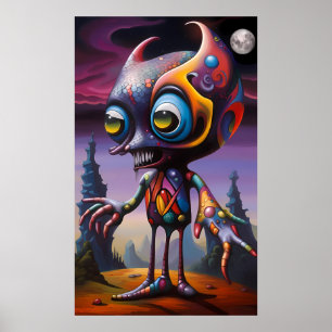 Poster Première Fête de Monster - Ken Gage Surreal Art