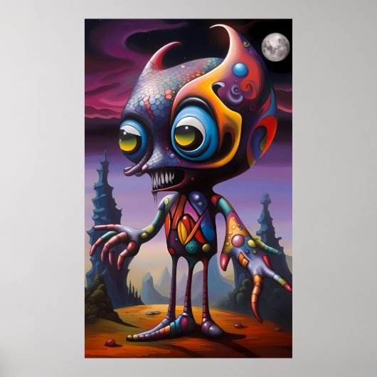 Poster Première Fête de Monster - Ken Gage Surreal Art (Devant)