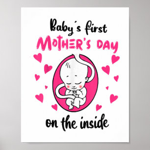 Poster Première fête des mères du bébé à l'intérieur