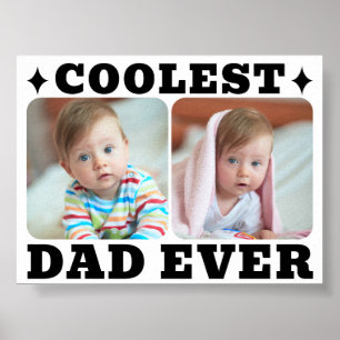 Poster Première Fête des Pères Papa le Plus Cool Bébé Pho