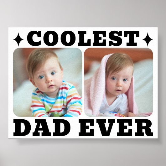 Poster Première Fête des Pères Papa le Plus Cool Bébé Pho (Devant)