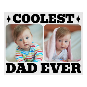 Poster Première Fête des Pères Papa le Plus Cool Bébé Pho