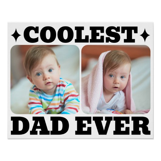 Poster Première Fête des Pères Papa le Plus Cool Bébé Pho (Devant)