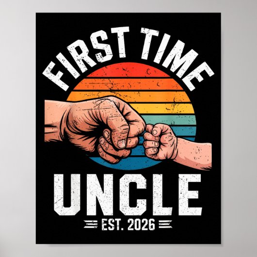 Poster Première fois Oncle Est 2026 Annonce de bébé Super (Devant)