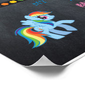 Poster Première journée de maternelle fille, panneau de t (Coin)