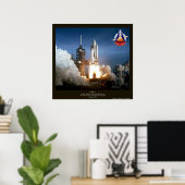 Poster Première navette spatiale lancer STS-1 Columbia (Bureau à domicile)