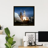 Poster Première navette spatiale lancer STS-1 Columbia (Bureau à domicile)