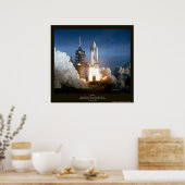 Poster Première navette spatiale lancer STS-1 Columbia (Cuisine)