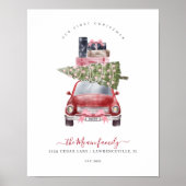 Poster Première Noël Nouveau Accueil Rétro Carte Rouge Ke (Devant)