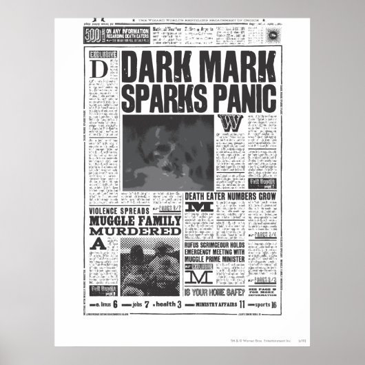 Poster Première page du Daily Prophet (Devant)