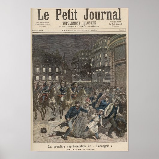 Poster Première performance de 'Lohengrin' (Devant)