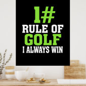 Poster Première Règle De Golf (Cuisine)