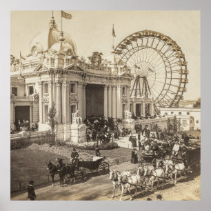 Poster Première roue Ferris inventée par George Ferris