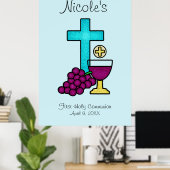 Poster Première sainte communion (Bureau à domicile)