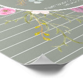 Poster Première Sainte Communion Croix Florale Filles Sag (Coin)