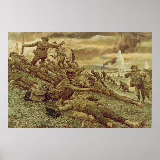 Poster Première vague à Omaha par Ken Riley Imprimer (Devant)