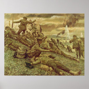Poster Première vague à Omaha par la deuxième guerre